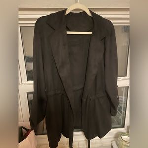 Vegan suede black blazer